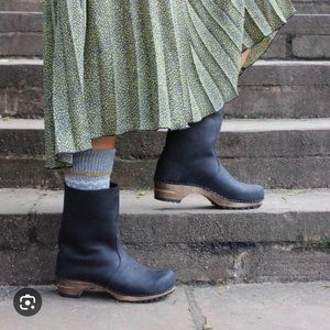 Blue Sanita Risotto Swedish Mule/Clog Boot